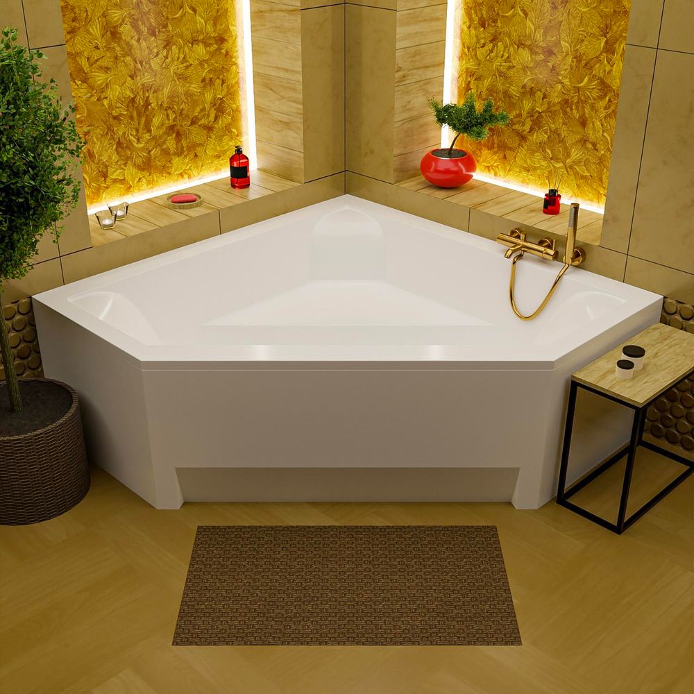 Baignoire d'angle en acrylique sanitaire