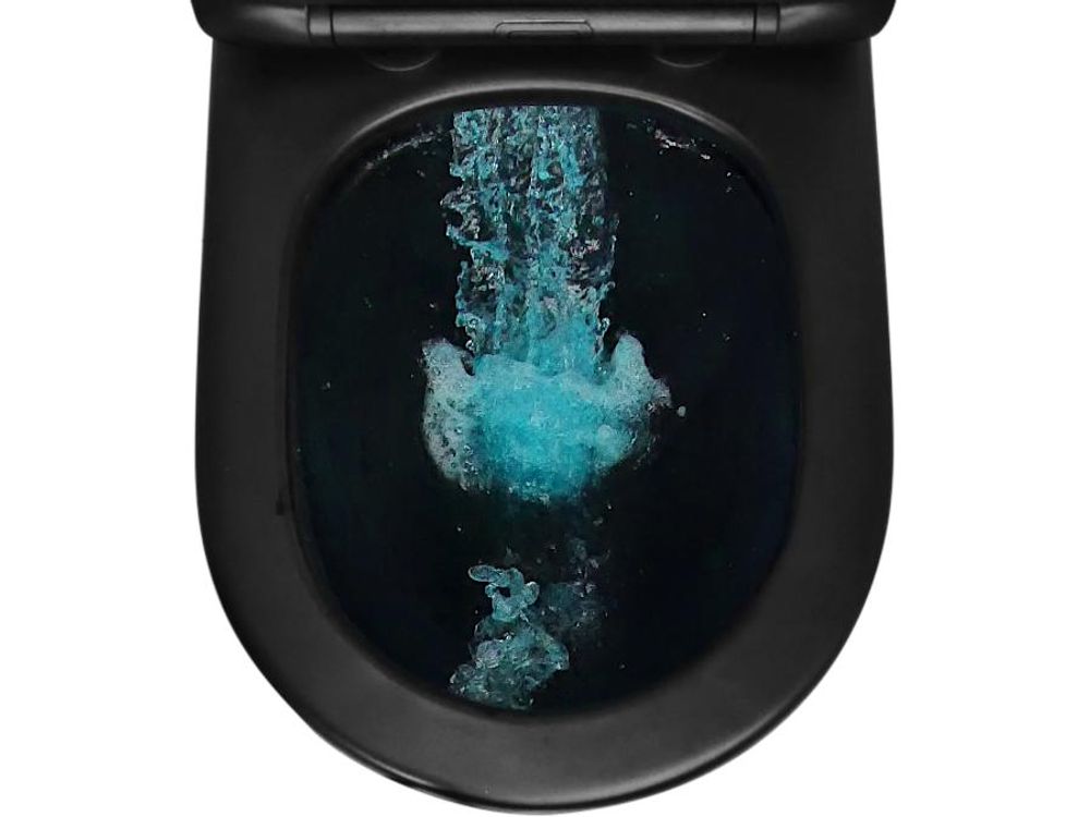 LAVITA Wand-WC Brava Black Hänge Toilette WC Sitz Toilettendeckel mit Absenkautomatik & Metallscharniere Hängend Toiletten Tornado Spülsystem Schwarz