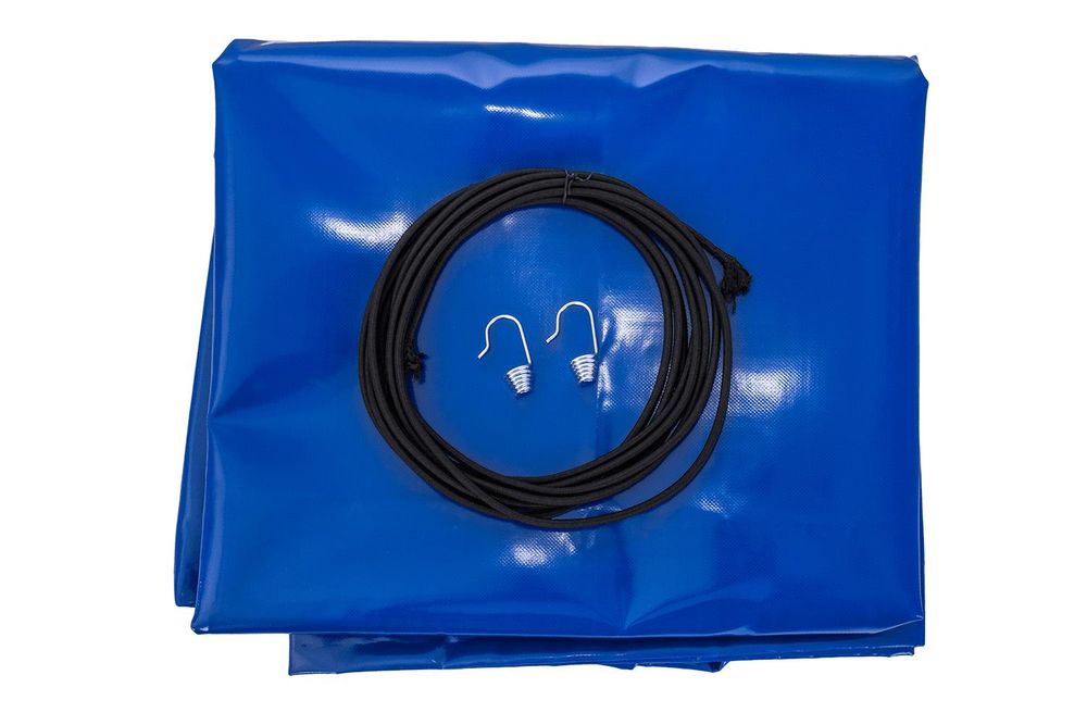 MANTES Flachplane für Anhänger 261x138 cm Blau PVC 650 g/m²
