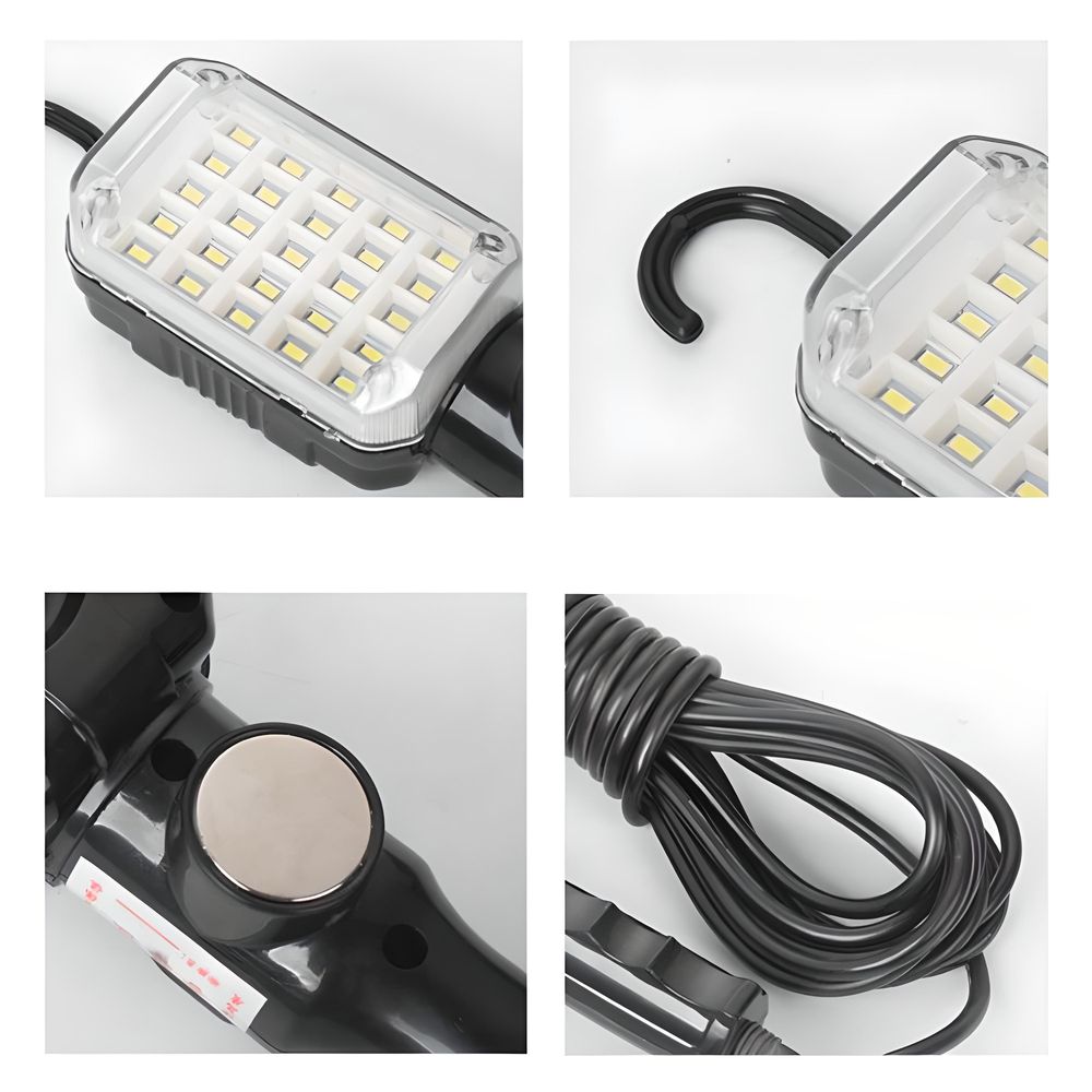 Arbeitsleuchte Werkstattlampe Arbeitslampe 230V Inspektionsleuchten LED 12,5W 1500lm 5m Kabel Haken Taschenlampe Kfz Reparatur Werkstatt Camping Retoo