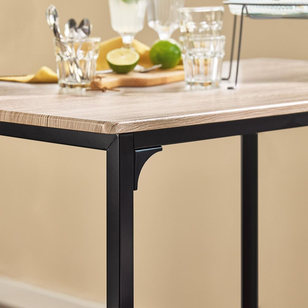 SoBuy Essgruppe Esstisch Set 5-teilig Bartisch mit 4 Stühlen, platzsparendes Küchentisch Set für Esszimmer Balkon Garten Kompakt & Modern OGT11-N