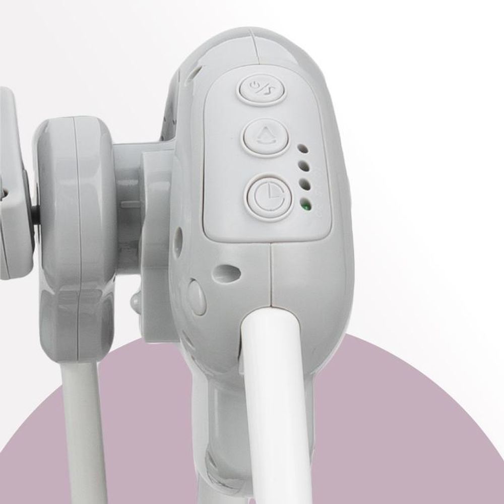 MoMi LISS Babywippe - Musik mit 8 Melodie, Vibration, Spielzeug-Stirnband - Grau