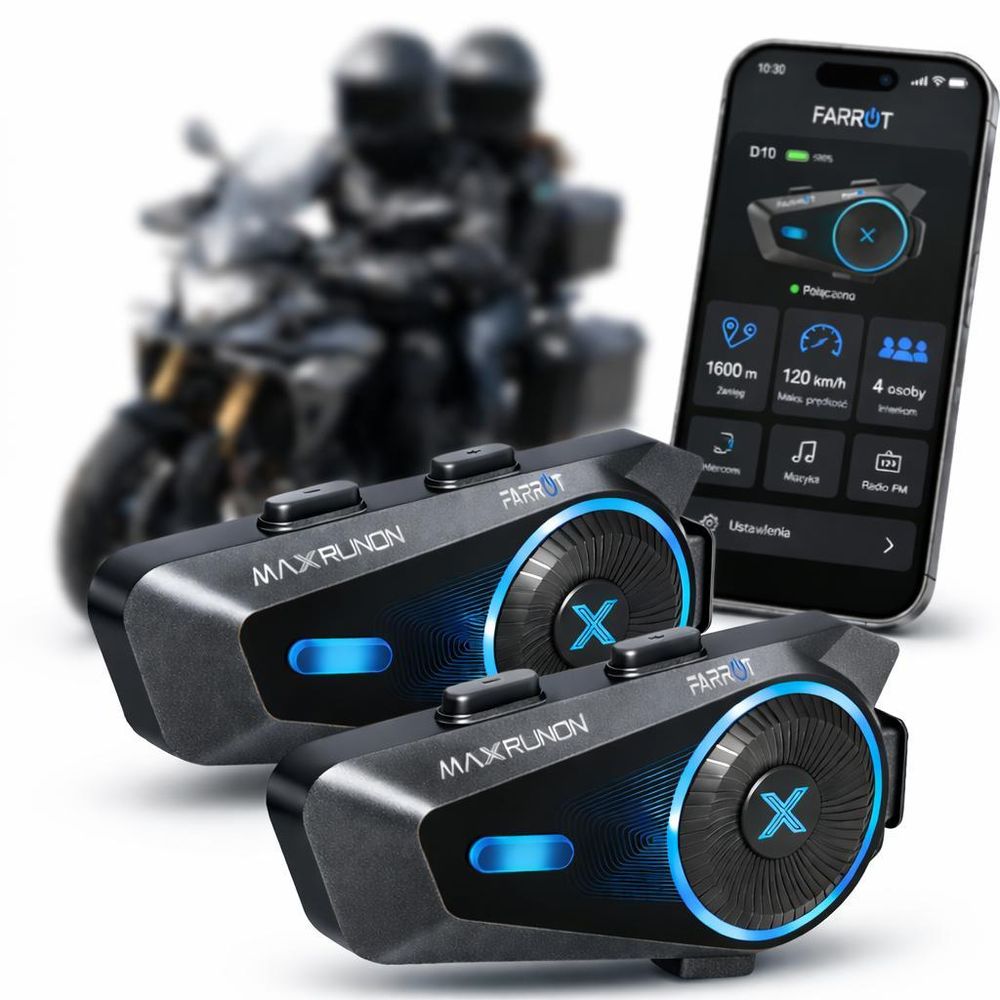 Kit 2 interfoni FARROT D10 con app MAXRUNON per Android e iOS