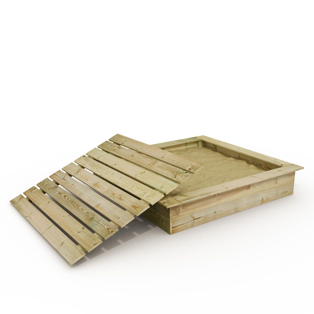 Sandkasten Wickey King Kong mit Sitzrand und abnehmbarem Deckel 165 x 165 cm