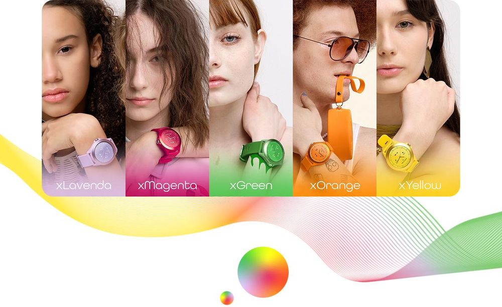Forever Colorum CW-300 Smartwatch Tracker Wasserdicht IP68 Multi-Sport-Funktion Armband Uhr Bluetooth, Benachrichtigungen aus der App, Musiksteuerung für Android iOS Gelb