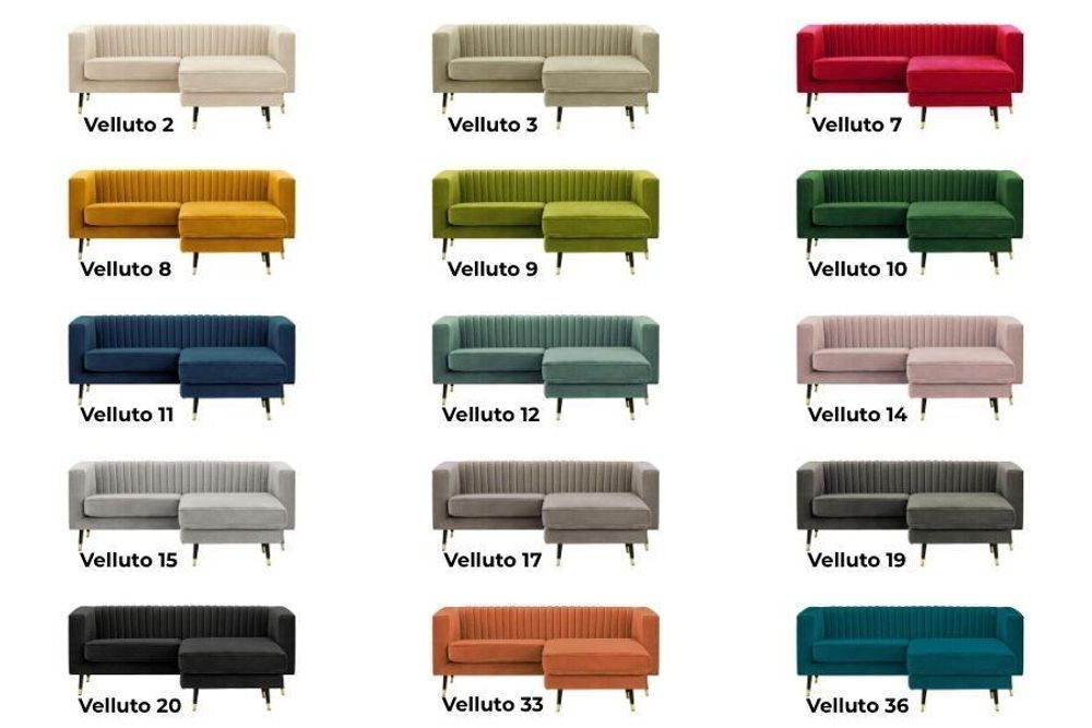 Universelles Ecksofa Slender - schwarz - Velluto 20
