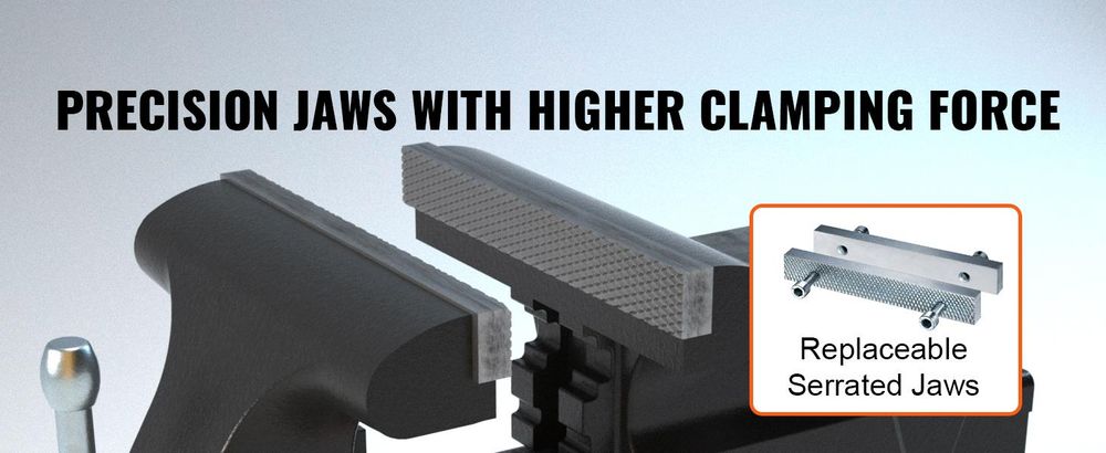 VEVOR Multifunktionsschraubstock 152mm (6-Zoll) Werkbank-Schraubstock 360-Grad-Drehklemme mit schwenkbarem Fuß und Kopf Schwerlast-Multizangen-Schraubstock zum Klemmen und Fixieren von Geräten für den Heim- oder Industrieeinsatz, Drehbarer Schraubstockkopf-b, 152 mm-a