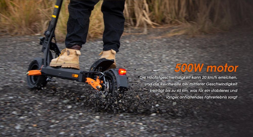 G2 Pro mit ABE, deutsche ABE‑Zulassung, 48V‑15,6Ah‑Akku, 9‑Zoll‑Geländereifen, Federdämpfung, 120 kg Zuladung, straßenzugelassen in DE,LED