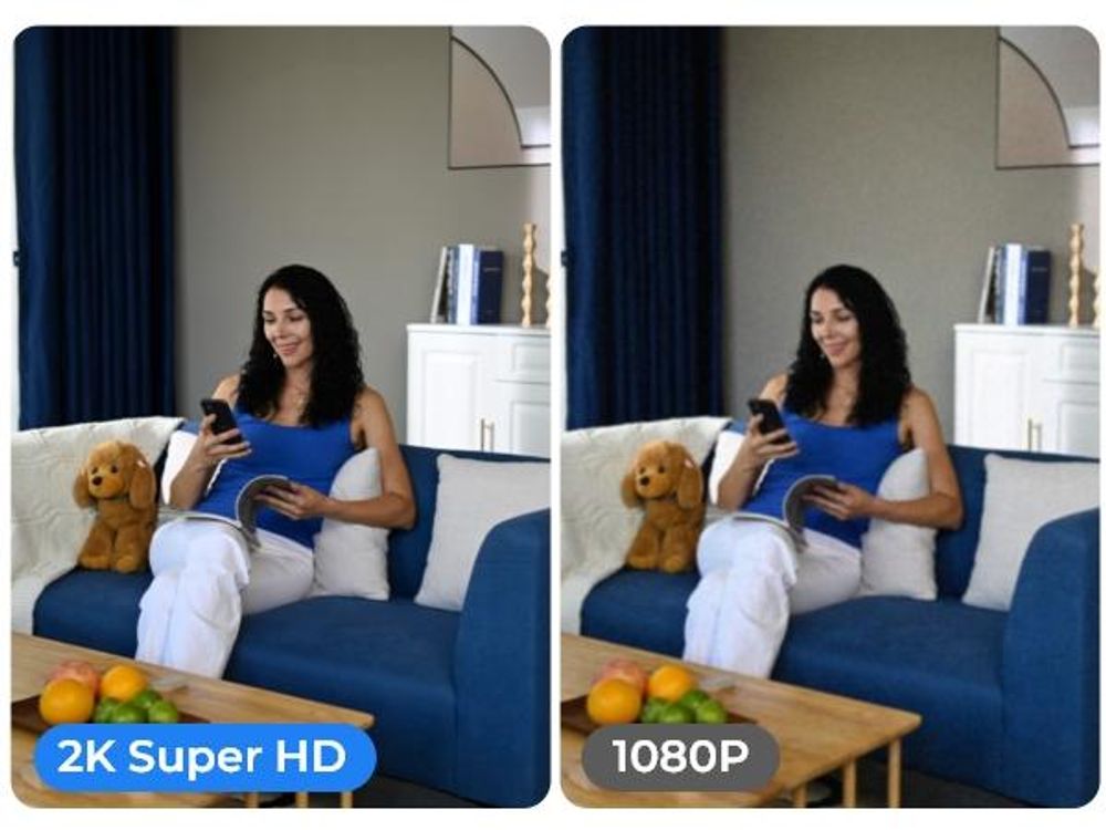 Reolink E1, 2K 4MP WLAN Pan&Tilt Überwachungskamera Indoor, 2,4GHz WiFi, Personen-/Haustiererkennung, 2-Wege-Audio, Nachtsicht