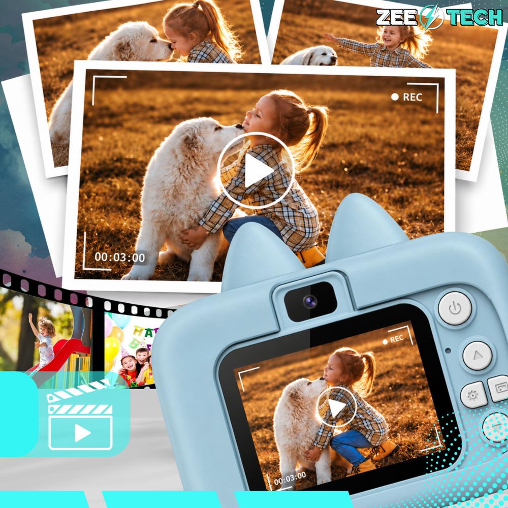 Digitale Fotokamera Für Kinder 40 Mp Kamera Spielzeug Spiele + 32Gb Karte