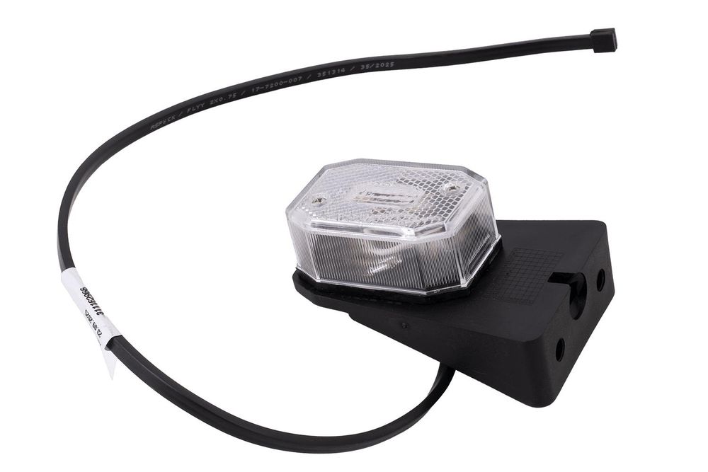ASPÖCK Umrissleuchte FLEXIPOINT I mit Halter Winkel 100 mm 12 V auf 24 V umrüstbar 44 x 65 x 28 mm Reflektor E9 für Anhänger