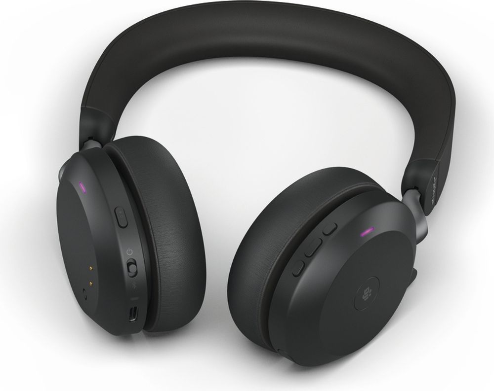 GN Jabra Evolve2 75 - Headset - On-Ear - Bluetooth - kabellos, kabelgebunden - aktive Rauschunterdrückung - USB-C - Geräuschisolierung - Schwarz