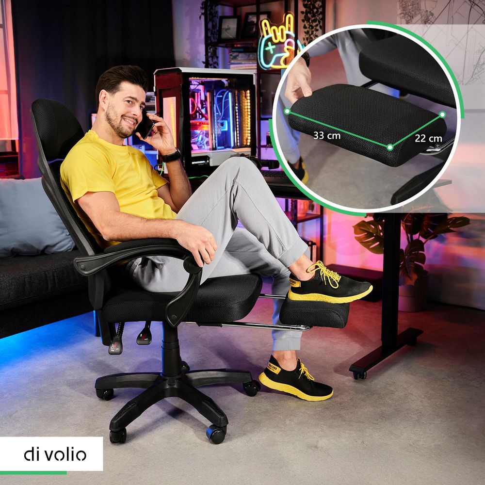 di volio herná stolička Sporte čierna