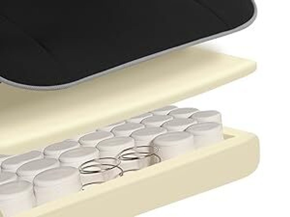 WOLTU Gaming Stuhl mit Taschenfederkissen, ergonomischer Drehstuhl, Netzstoff, Grau