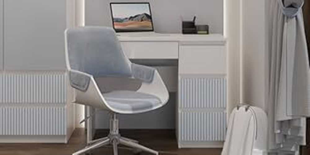 VBChome Schreibtisch 130 x 50 x 76 cm Schwarz Schreibtisch mit 7 Schubladen Computer-Schreibtisch Bürotisch Computertisch Arbeitstisch PC-Tisch