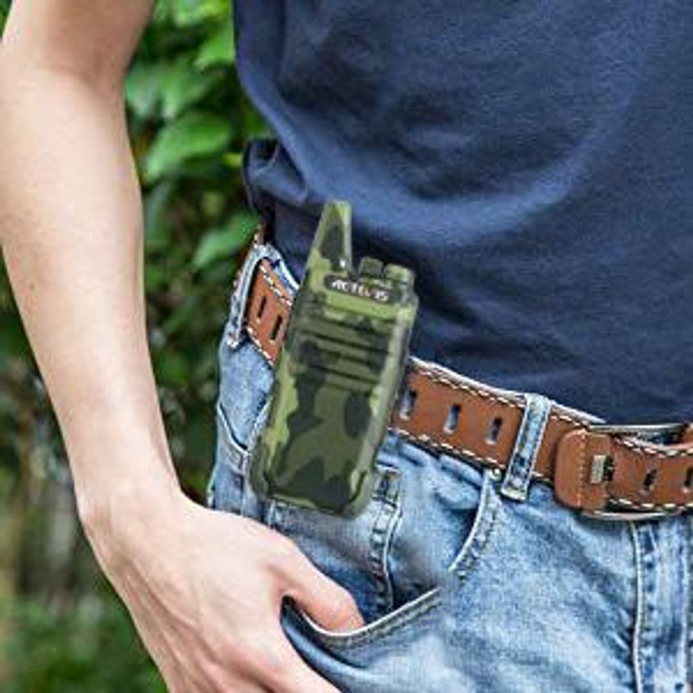 Retevis RT622 Walkie Talkie für Erwachsene Kinder, wiederaufladbar, tragbar, Mini-Format, VOX, Funkgeräte mit großer Reichweite, für Familie, Camping