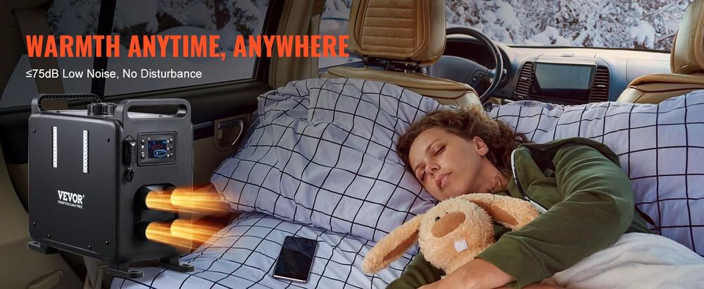VEVOR 5-8KW Dieselheizung, 12V/24V All-in-One Diesel-Luftheizung, Bluetooth APP-Steuerung, Fernbedienung und Display, CO-Alarm, schnelle Heizleistung, tragbare Dieselheizung für Fahrzeuge, Garage, Vertikaler Typ, Ja-a