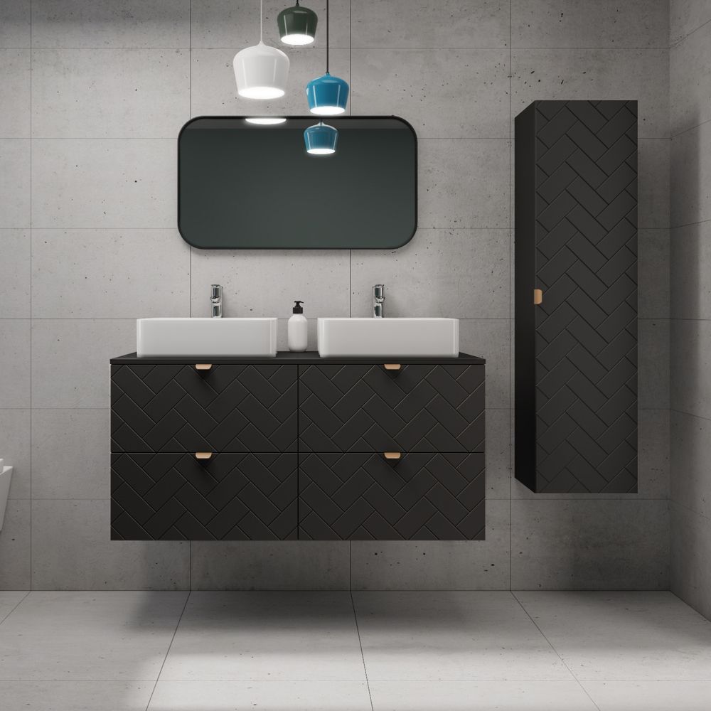 Rodan, Badmöbel, Badezimmermöbel, Badezimmerschränk, Badezimmer Hochschrank