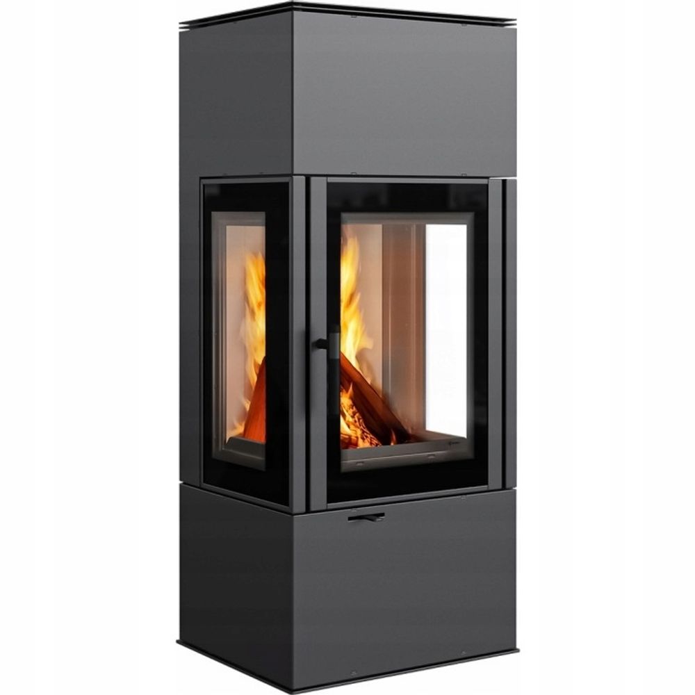 Freistehender Kaminofen THOR VIEW KRATKI 8 kW Ø150 Dreischeiben-set