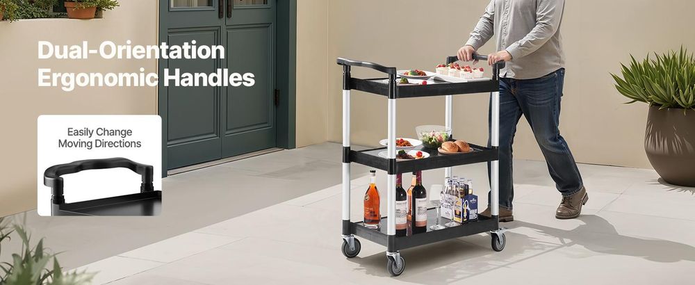 VEVOR Universalwagen, 136 kg Tragkraft, 3-stufiger Universalwagen aus Kunststoff