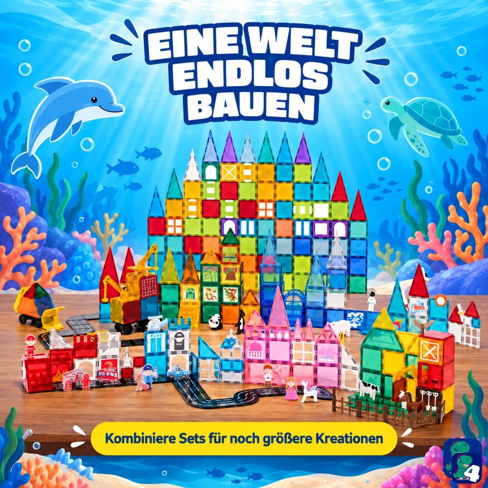 Kombinierte Fits4Kids Magnetbausteine-Sets