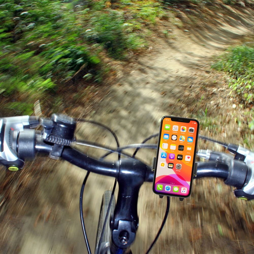 Fahrrad Handyhalterung Universal Bike Halterung Smartphone Lenker Halter für Handy Smartphone 360° Drehbar Motorrad Scooter iPhone Samsung Gelb Retoo