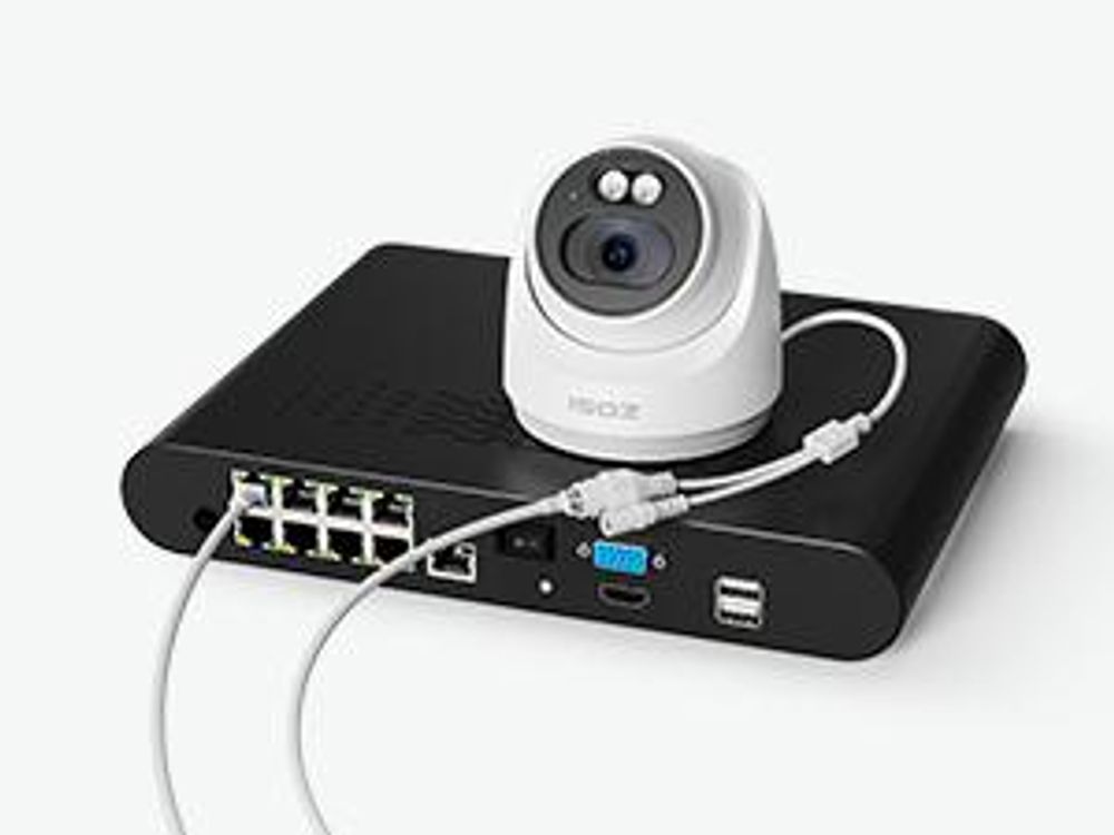ZOSI 2,5K PoE Überwachungskamera Aussen Set, 8CH 5MP NVR mit 2TB HDD, 4X 4MP PoE Dome Kamera Überwachung Set mit Audio, Personenerkennung, 100ft Nacht