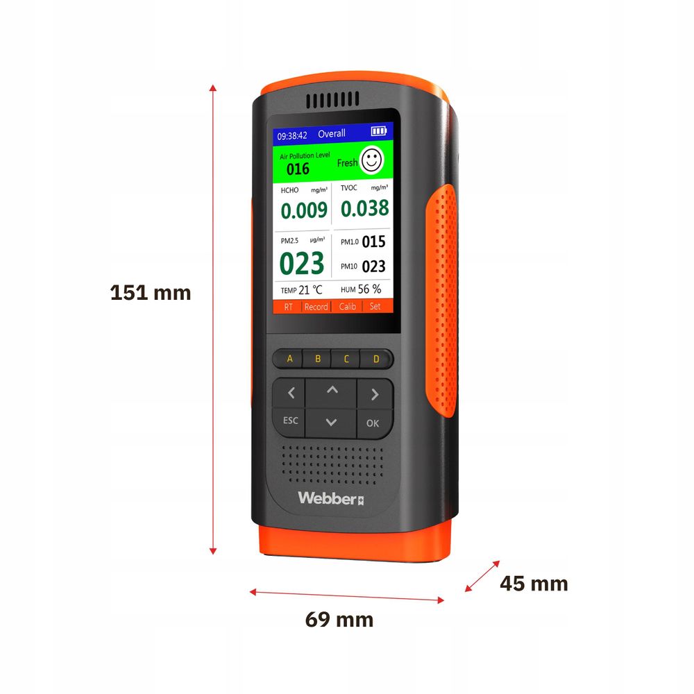 Mobiler UP900 Luftqualitätsmonitor mit USB-Aufladung