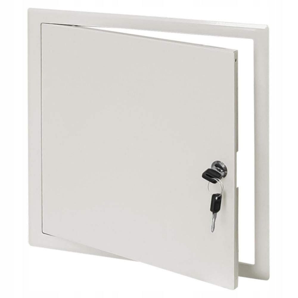 FIXO MRD 50x70 Drzwiczki rewizyjne metalowe 500x700 mm na kluczyk białe