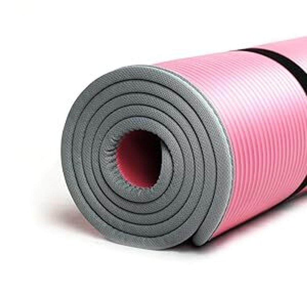 DH FitLife mata treningowa mata fitness, mata sportowa 183*61*1 cm, mata gimnastyczna wyjątkowo odporna na rozdarcia, mata do jogi antypoślizgowa i gruba, mata treningowa (różowa)