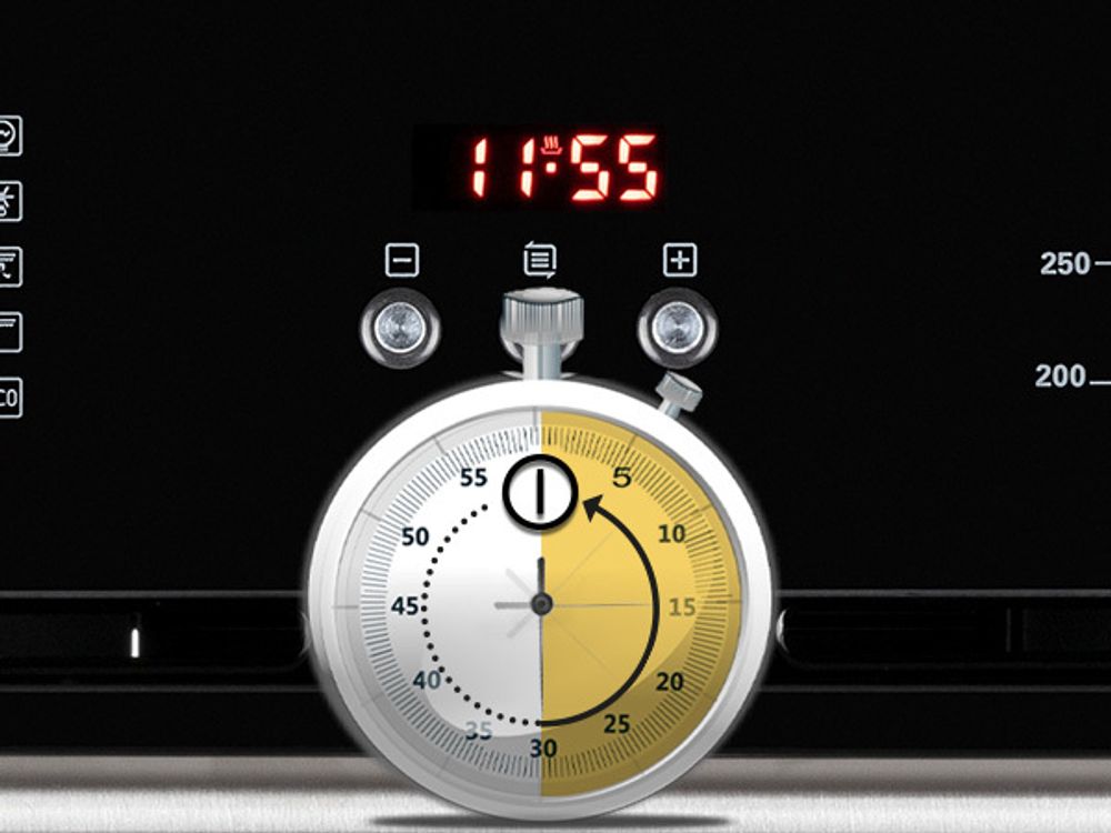 Abschalt-Timer des Einbau-Backofens BO8810SS