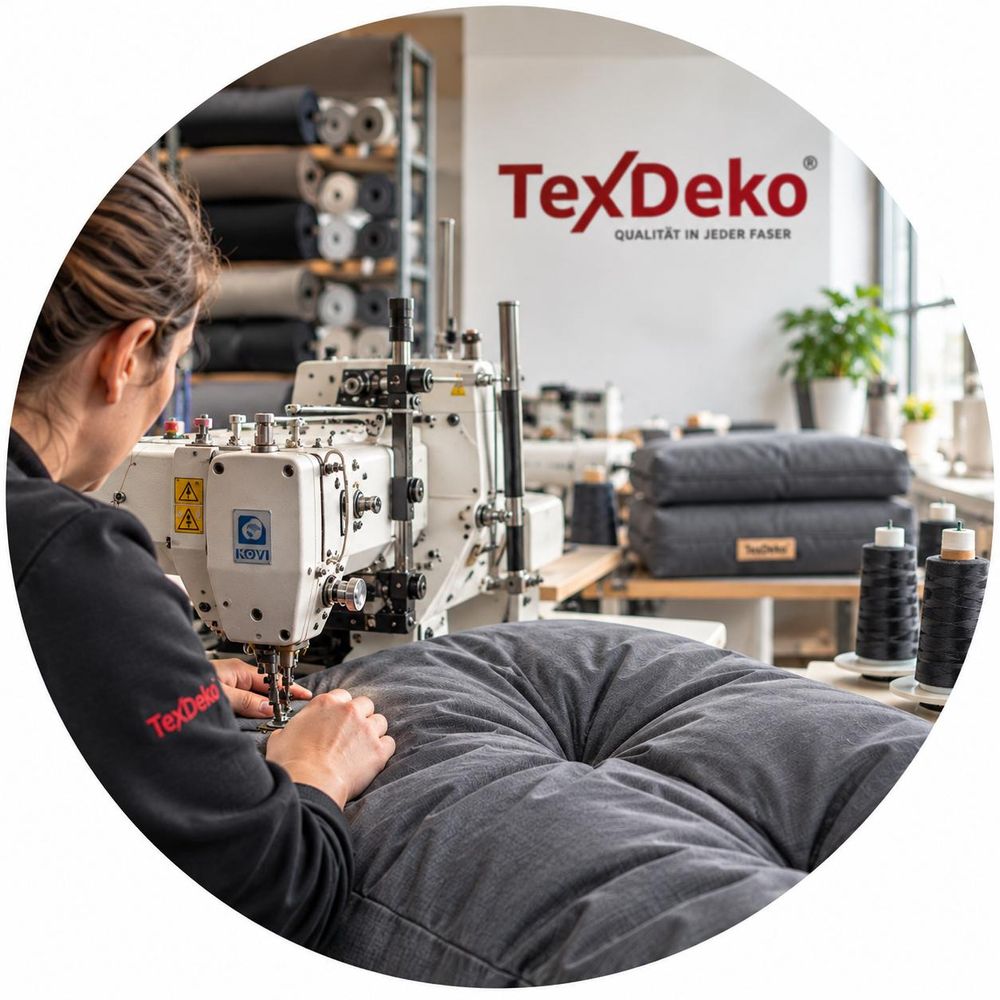 TexDeko Kissenfertigung in der eigenen Näherei und Produktion
