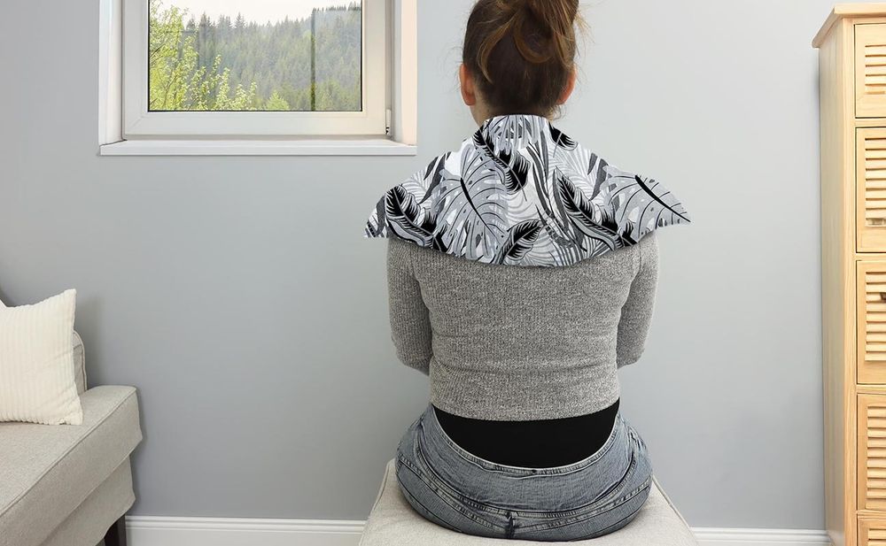 Amilian Kirschkernkissen 55x20 cm – Wärmekissen mit 100 % Kirschkerne für Nacken & Schulter.