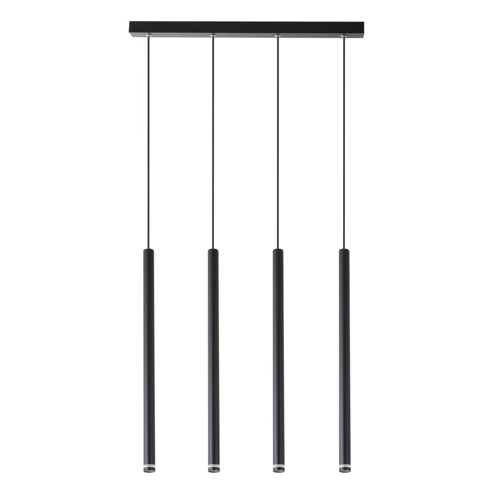 MasterLED Pendelleuchte – 4-flammig 50 cm – Schwarz – G9 – pendelleuchte esstisch – pendelleuchte modern – PIERO