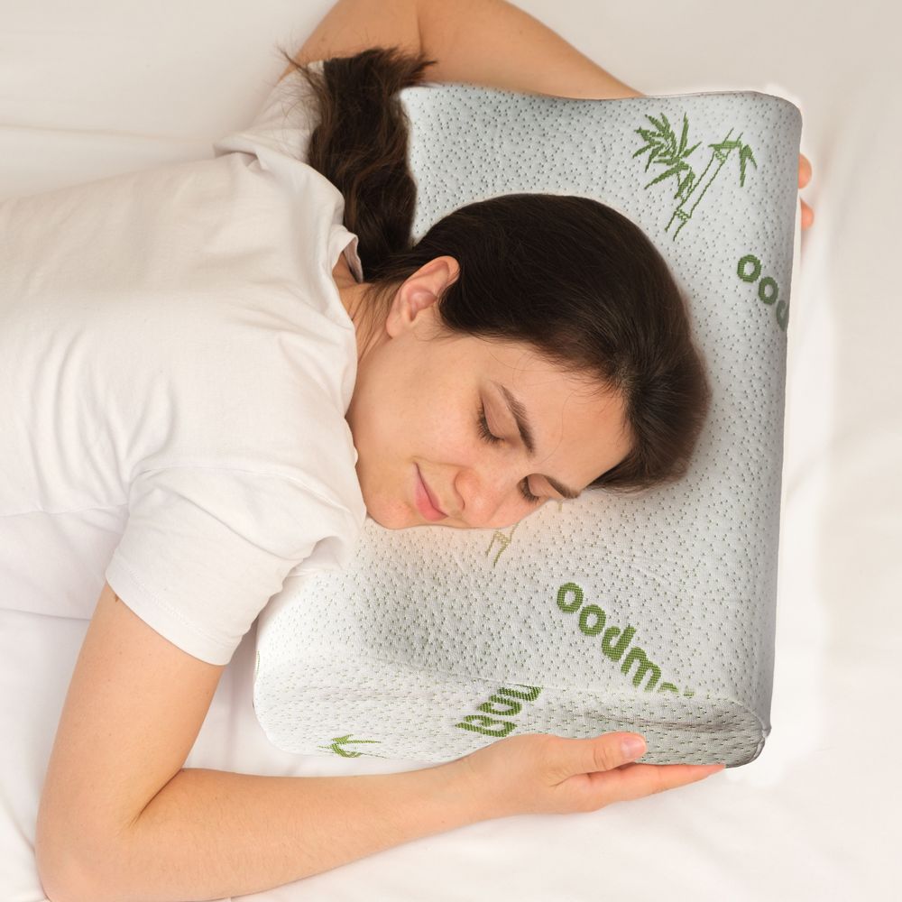 Orthopädisches Kissen aus Memory Foam Seitenschläferkissen  Nackenstützkissen Nackenschmerzen Kopfkissen Ergonomisches, Schulterschmerzen Retoo