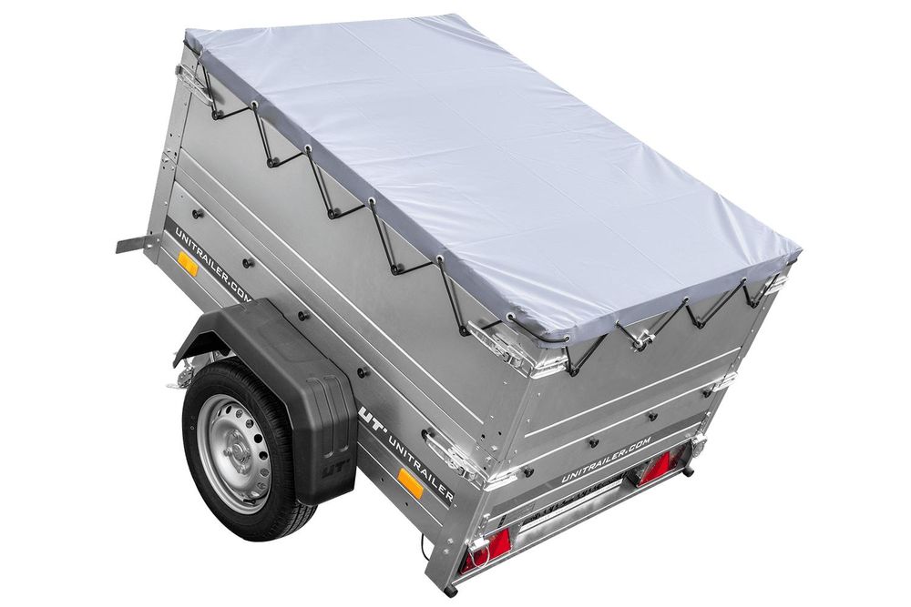 Anhänger GARDEN TRAILER 150 KIPP mit zusätzlichen Bordwänden, Stützrad und Flachplane