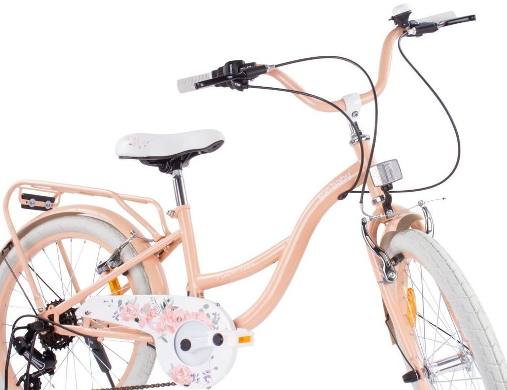 Manillar y frenos V-brake de la bicicleta SUN BABY Flower Bike.
