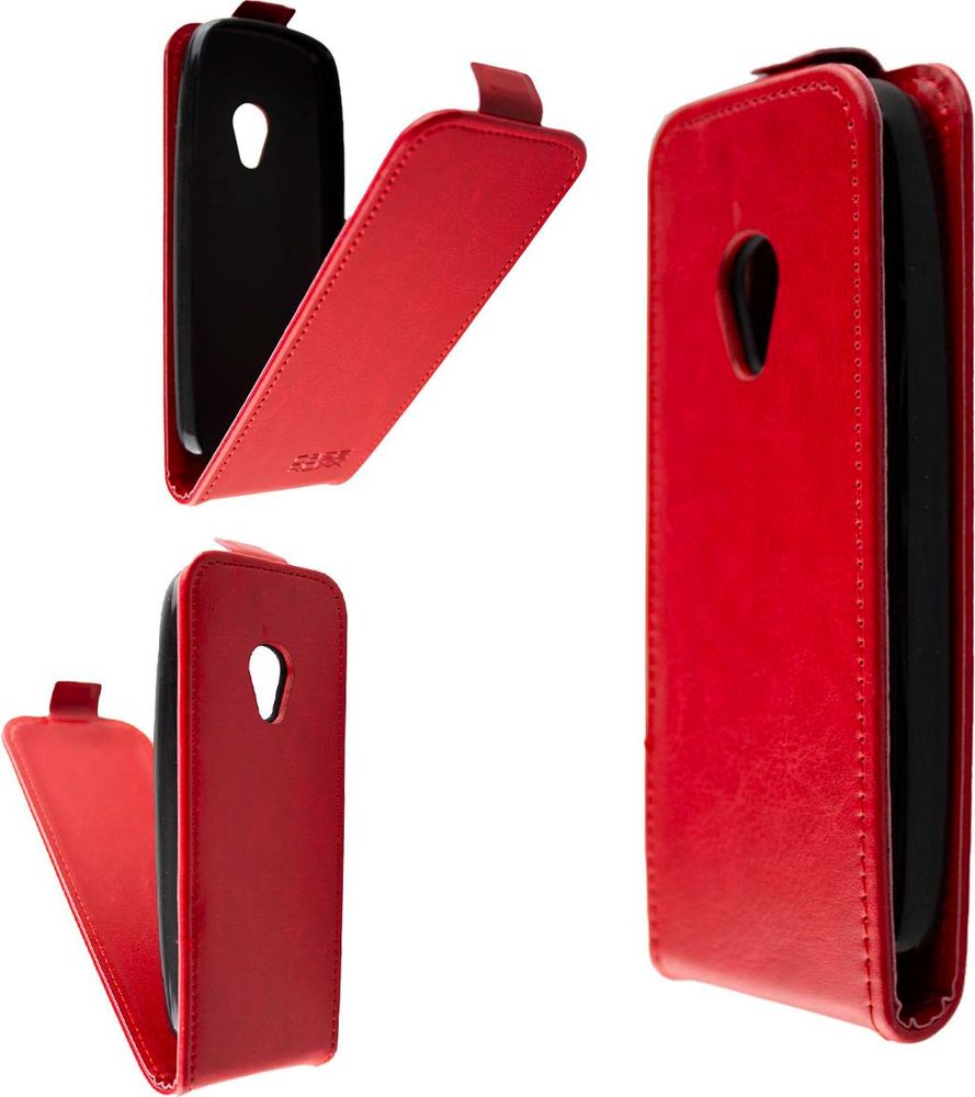 caseroxx Schutz Tasche Hülle Flip Cover kompatibel mit Nokia 6310 (2021), Smartphone Tasche Flip Cover in rot – Frontalansicht