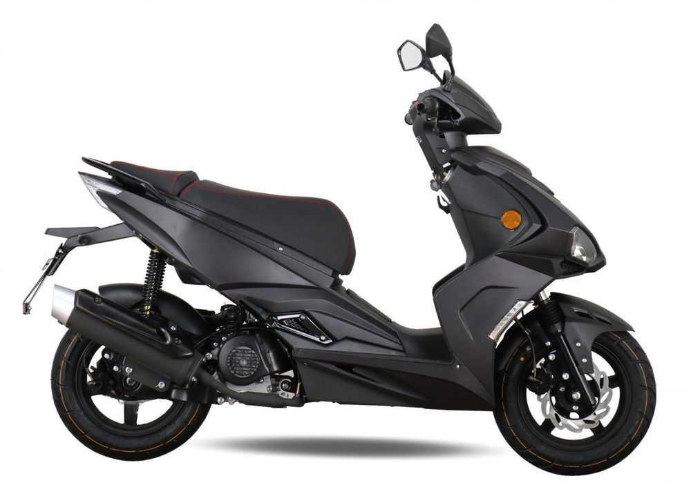 Motorroller Striker 50ccm 25 km/h Euro 5, LED - mattschwarz GT Union
