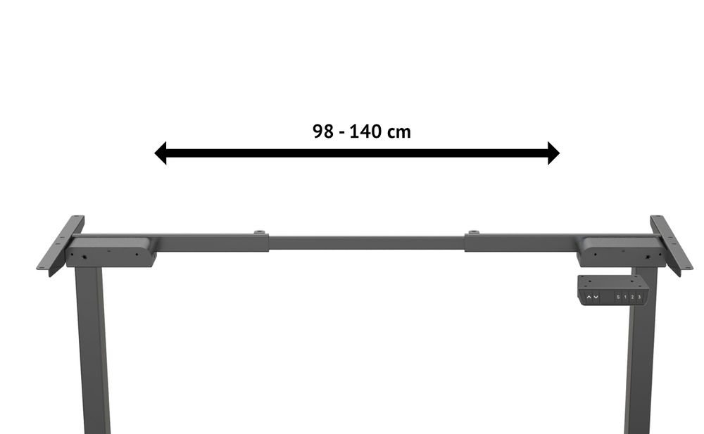 SVITA DOBON Schreibtischgestell mit Längenangabe 98 - 140 cm