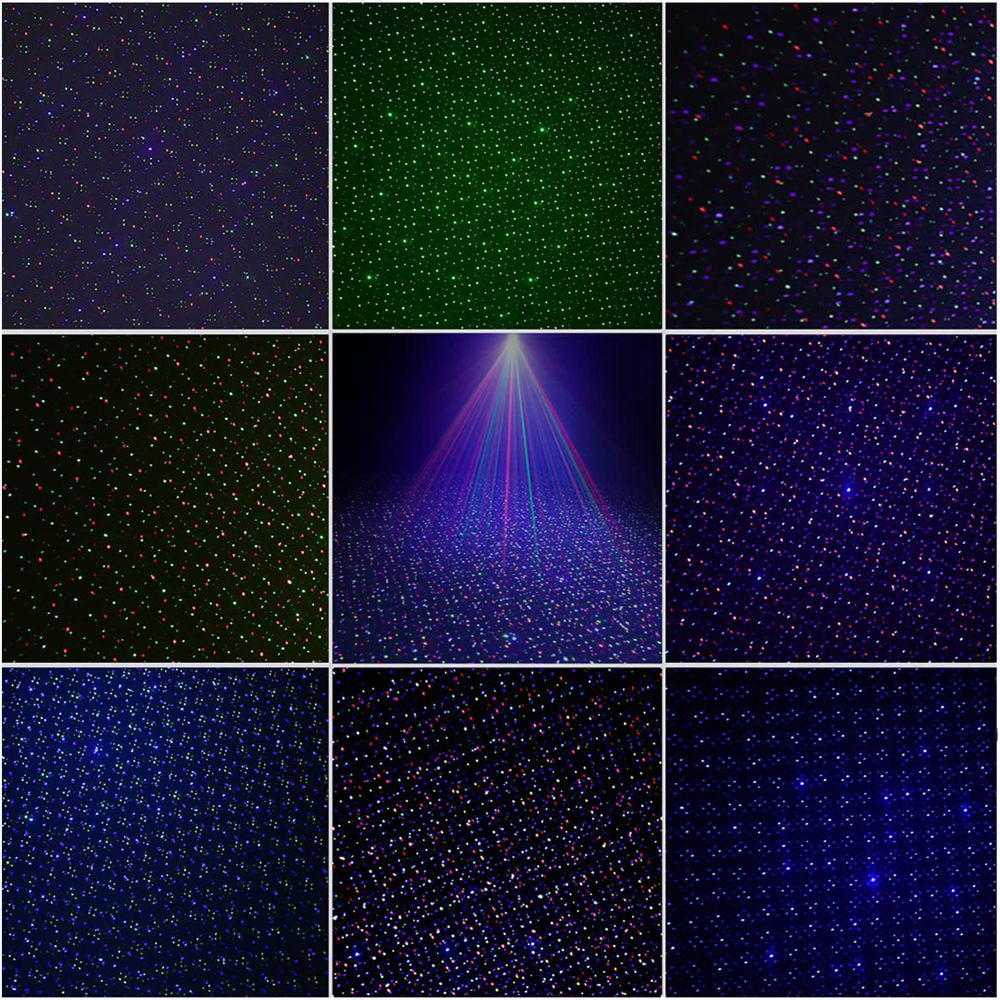 LED Projektionslampe Außen Innen IP65, RGB Laserstrahler Stern Laserprojektor Fernbedienung Timer Weihnachten Wanddekoration Party Feier Halloween
