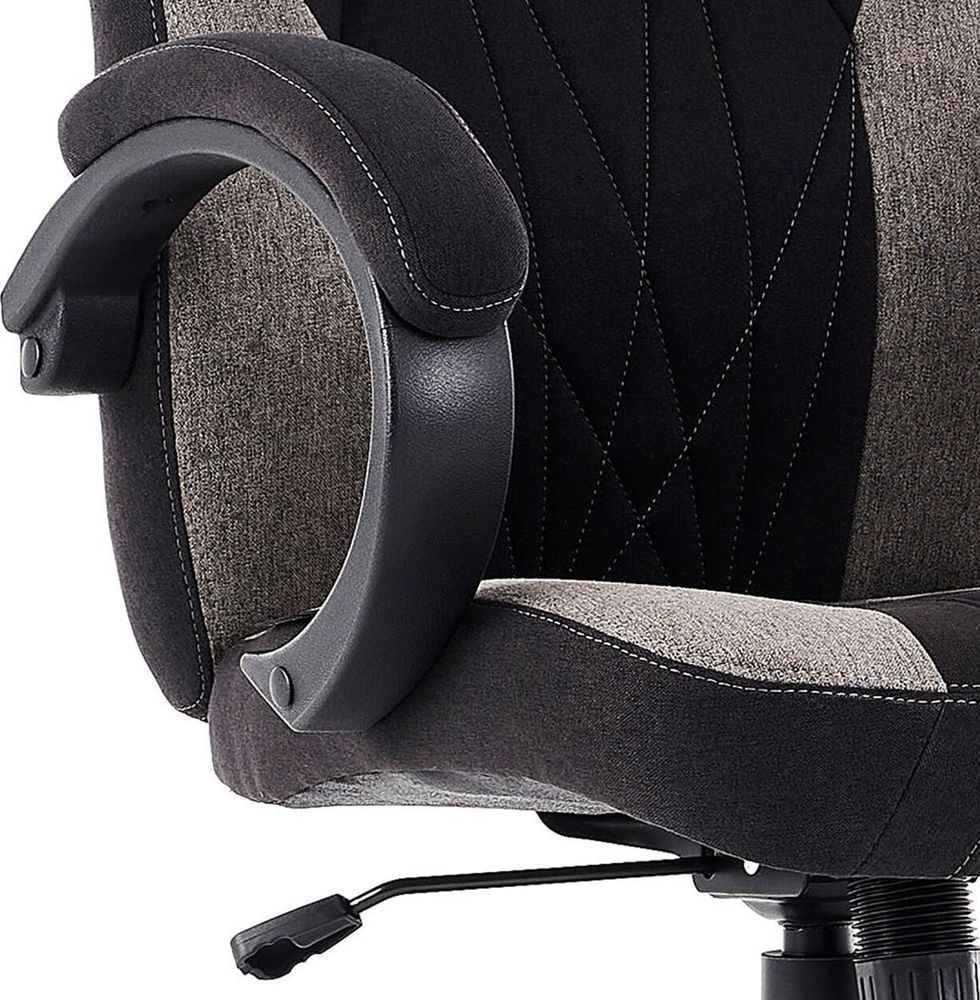 SENSE7 Prism Gaming Stuhl Stoff Schwarz-Grau - Ergonomischer Bürostuhl PC Schreibtischstuhl Zockerst FlowTech™ , HR-Schaum, HDF™-Gewebe