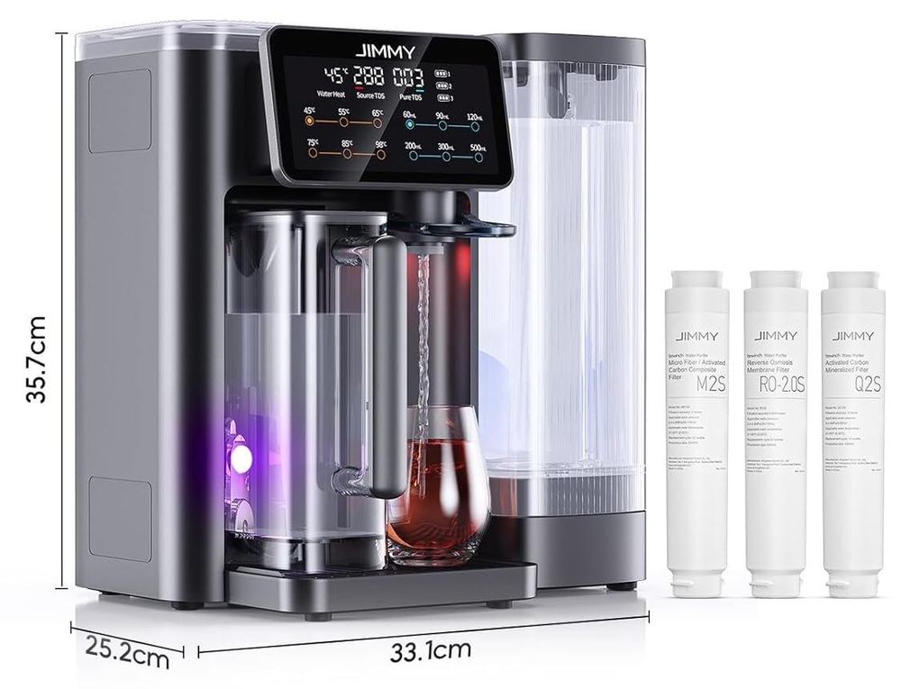 JIMMY R9, Aufsatz-Wasserfilter, 5 l, Schwarz, Transparent