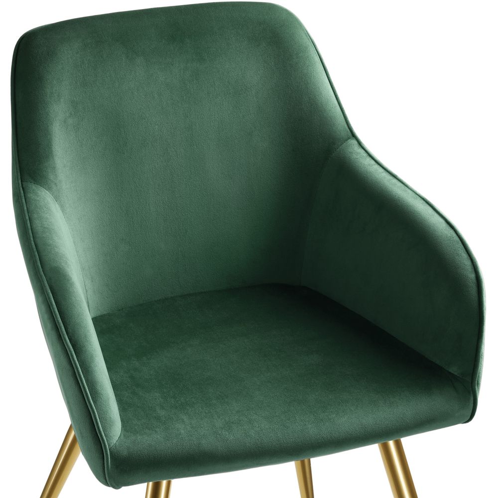tectake® Esszimmerstuhl Marilyn gepolstert, in Samtoptik 58 x 62 x 82 cm