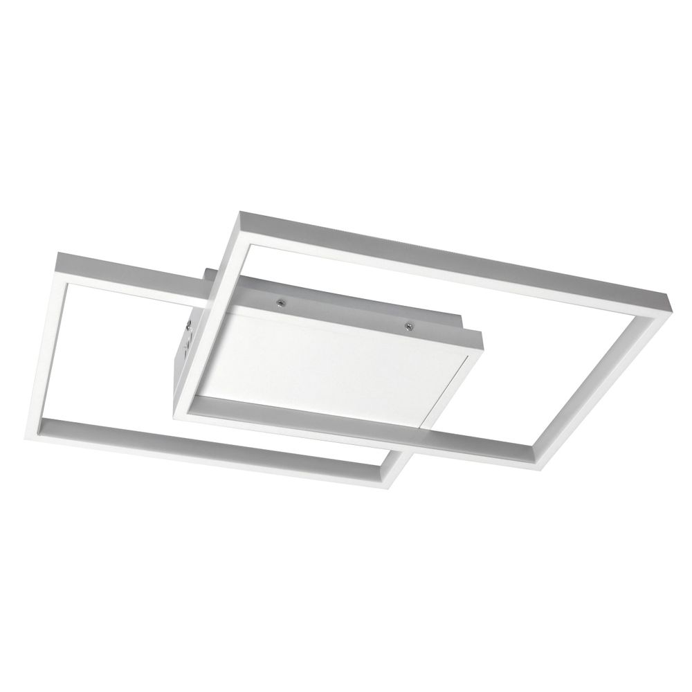 MasterLED Deckenleuchte – 42×30×6 cm – Weiß – Aufbau – smarte wohnzimmerlampe dimmbar mit Fernbedienung – LED Deckenleuchte Galaxis Polaris