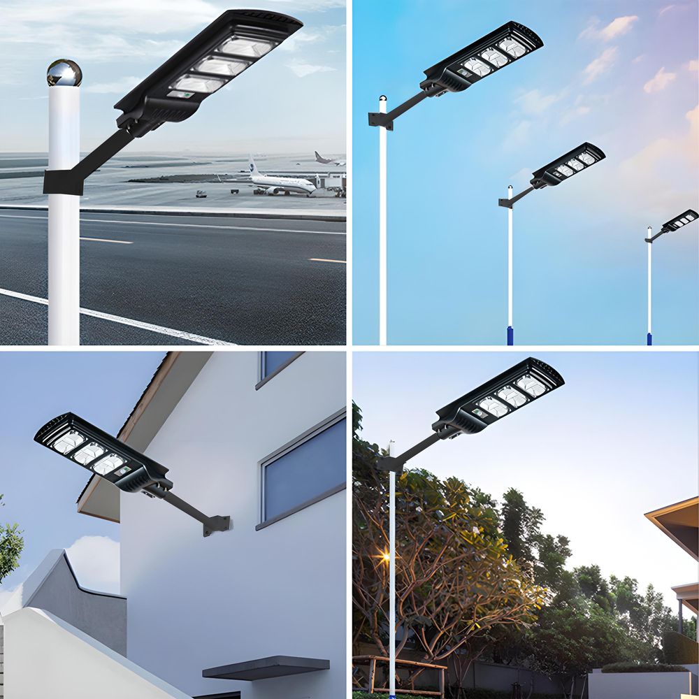 Solar Straßenlampe 240W mit Motion Sensor 6000K Weiß LED Solarleuchte Straßenlaterne Fernbedienung Sicherheitslicht für Außen Garten Dämmerung Retoo