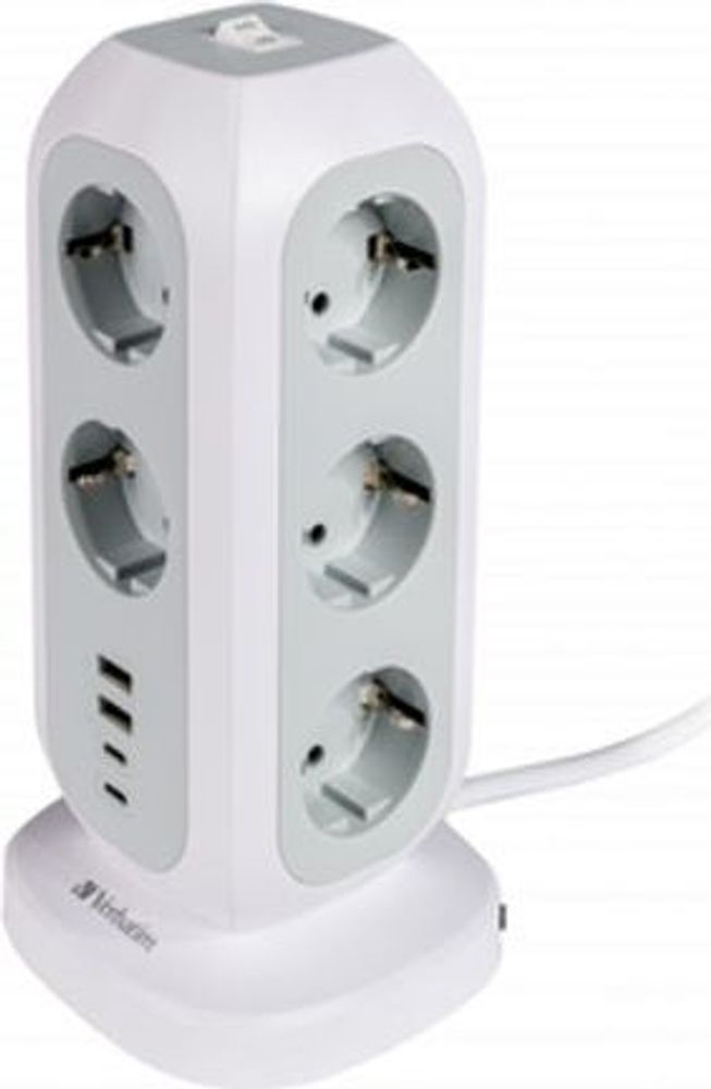Verbatim EU Power Tower EUPT-01 11xAC / 2xUSB-A / 2xUSB-C  49547
