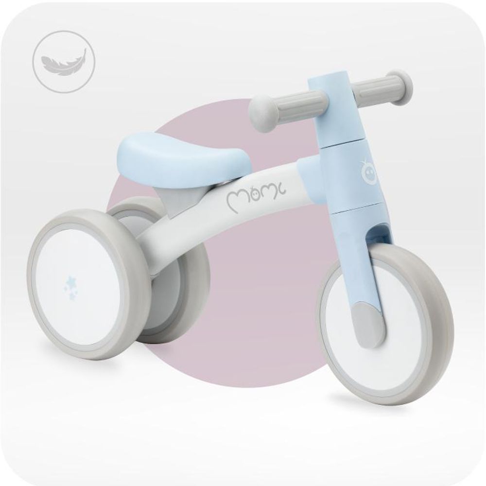MoMi TEDI Laufrad Kinder Fahrrad - Leicht 1.35 KG, Dreirad ohne Pedal, 1-3 Jahre - Blau