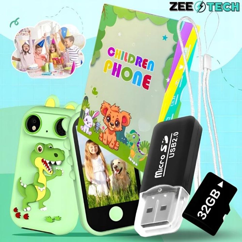 Telefon Für Kinder Spielzeug Digitale Kamera Lernkamera + Karte 32Gb