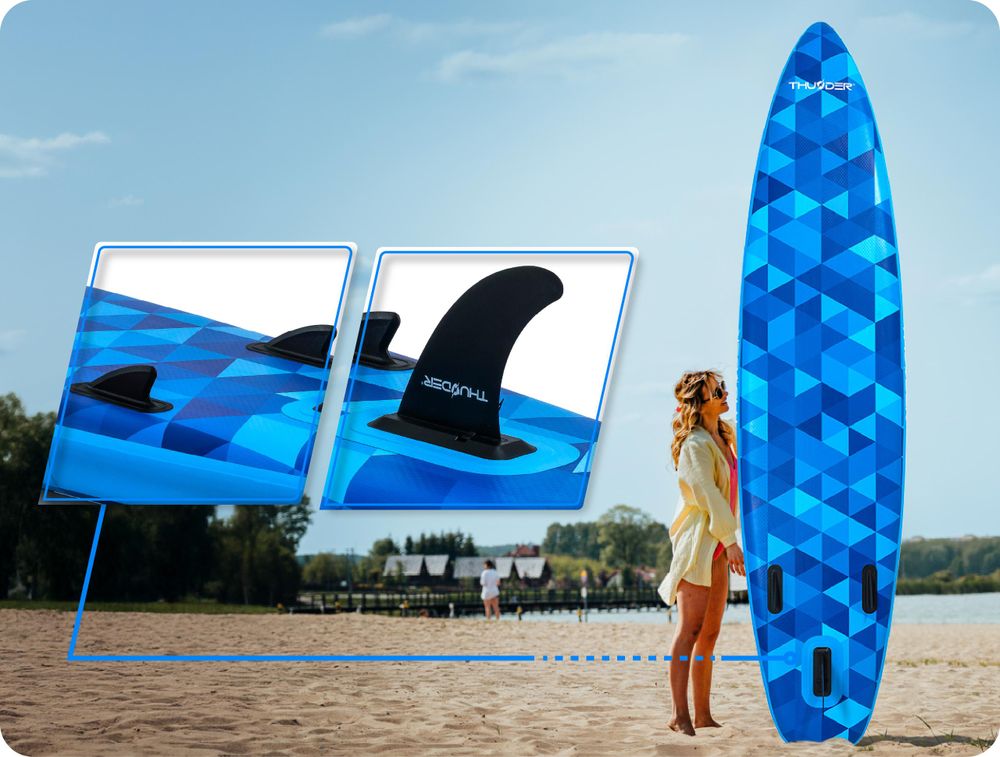 Thunder Nion Stand Up Paddle Board 320 x 75 x 15 cm niebieski 150 kg
